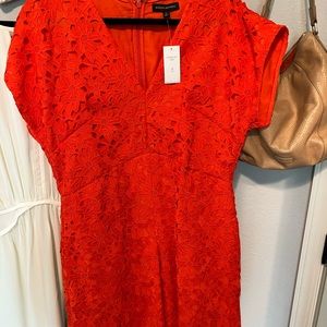Orange-Red lace dress (New)
